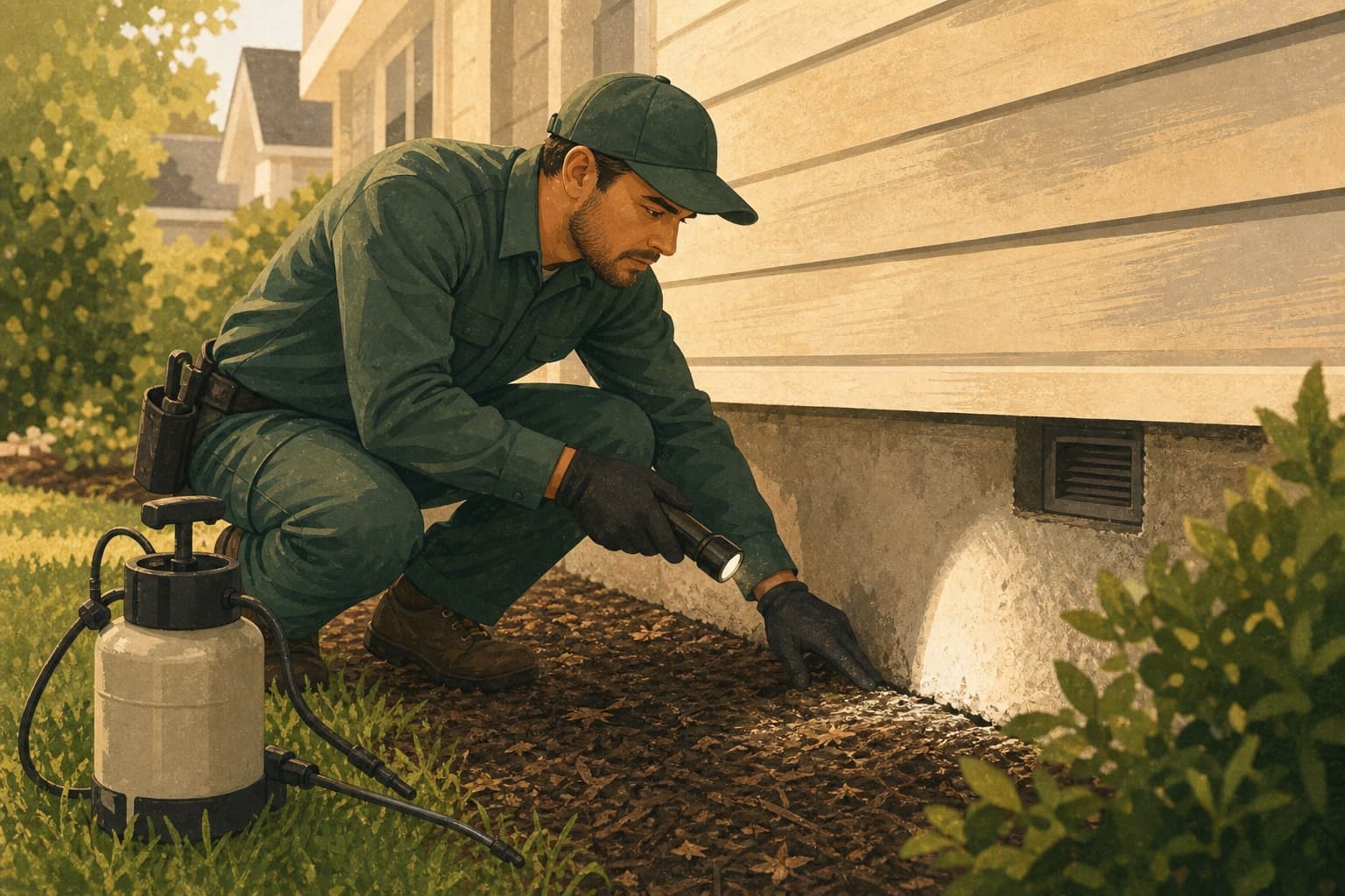 A pest control inspection shows how coverage claims should tie back to work a branch actually performs.