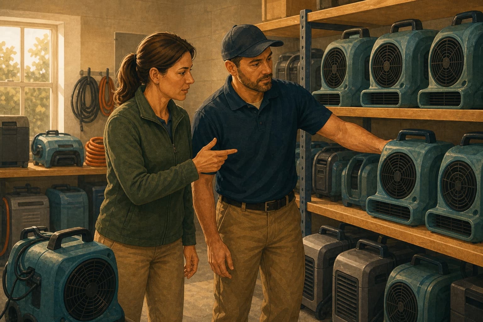A restoration branch checking equipment turns a visibility score into a real operating queue.