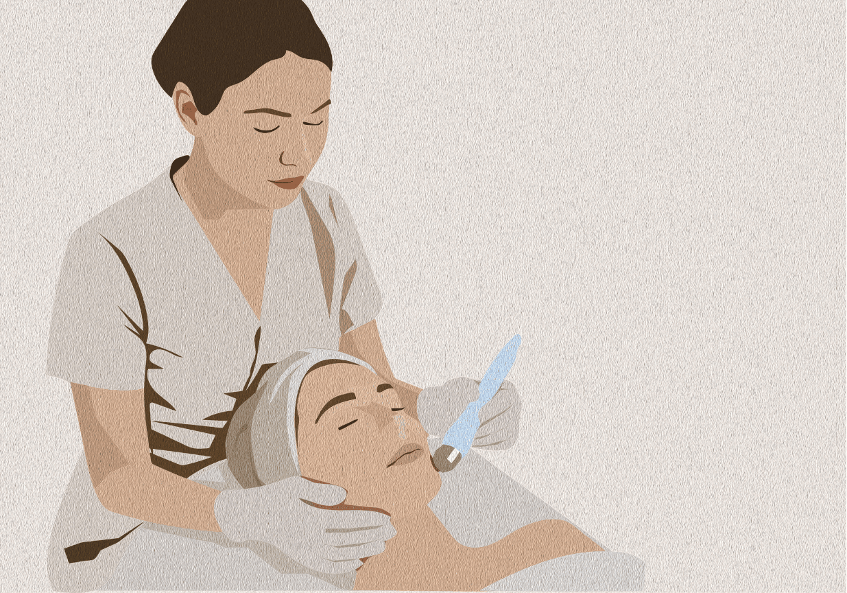 Spa treatment in progress