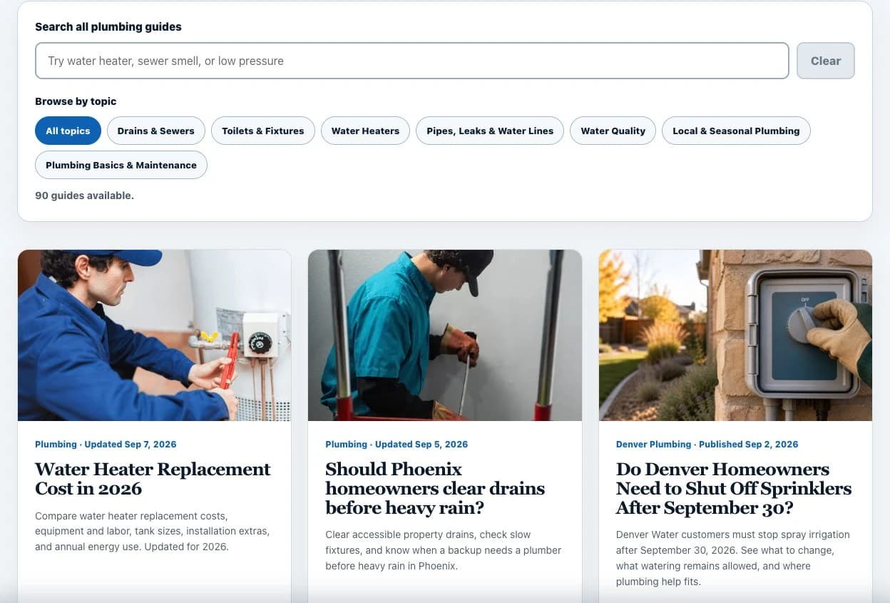 A blog customers can actually search. on the live customer website