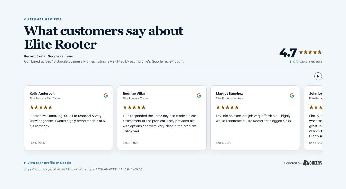 Customer reviews that stay current. on the live customer website