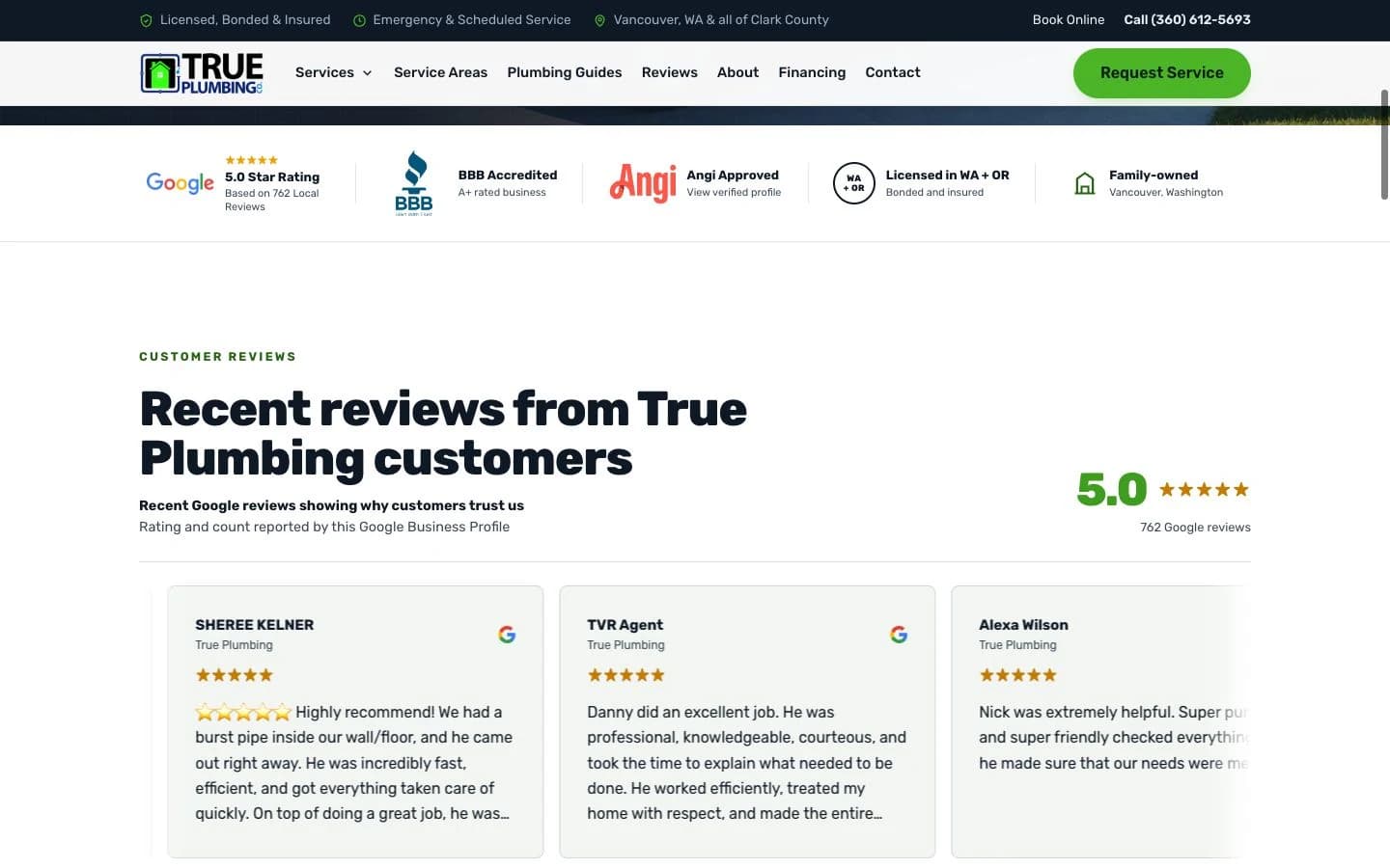 Give customers reasons to feel confident. on the live customer website